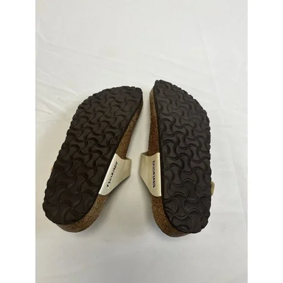 Birkenstock Pearl Ivory Women 38 Gizeh Slip On Thongs  Flat Sandal Shoes. 🤍 - Picture 7 of 7